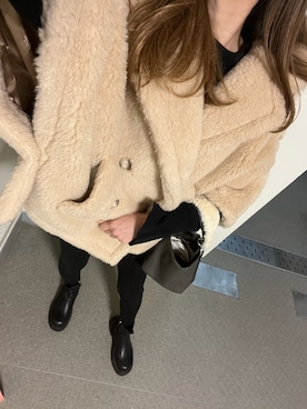「Max Mara（マックスマーラ）のアイテム（その他アウター）」を使った、☻さん（レディース・160cm）の冬コーディネート