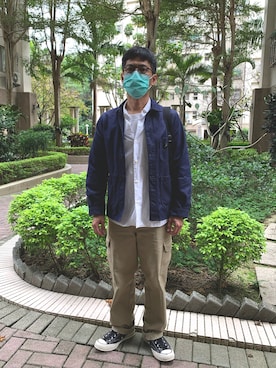 「YAECA（ヤエカ）のアイテム」を使った、tsungpinlinさん（メンズ・165cm）の秋コーディネート