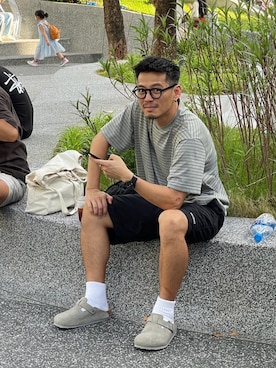 「WILD THINGS（ワイルドシングス）のアイテム（パンツ）」を使った、tsungpinlinさん（メンズ・165cm）の夏コーディネート