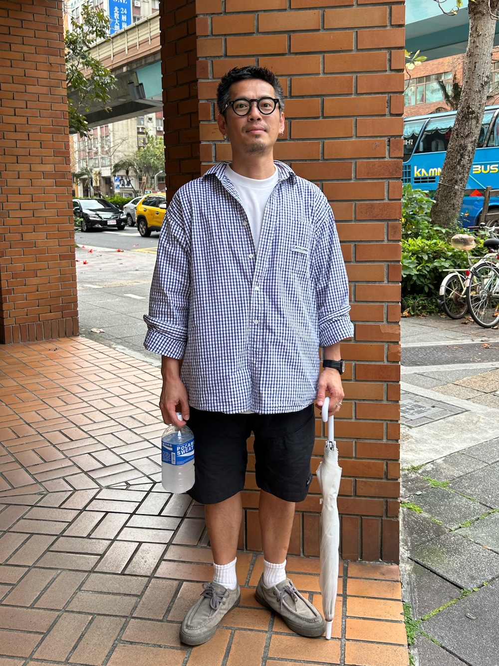 CAHLUMN/カウラム Magazine Pocket Broad Shirt(Gingham)/マガジン