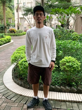 「Gramicci（グラミチ）のアイテム（トップス）」を使った、tsungpinlinさん（メンズ・166cm）の秋コーディネート