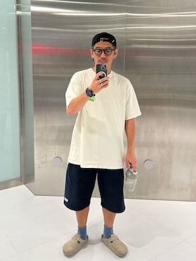 「BIRKENSTOCK（ビルケンシュトック）のアイテム」を使った、tsungpinlinさん（メンズ・165cm）の夏コーディネート
