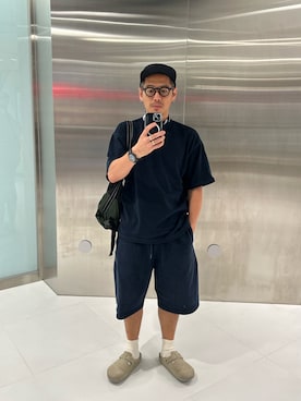 「BIRKENSTOCK（ビルケンシュトック）のアイテム」を使った、tsungpinlinさん（メンズ・165cm）の夏コーディネート