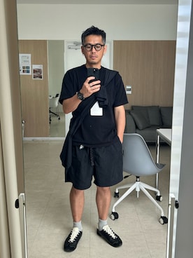 「California General Store（California General Store）の＜CGS.＞ オーガニックコットン ロゴ Tシャツ（Tシャツ/カットソー、ホワイト系）」を使った、tsungpinlinさん（メンズ・165cm）の春コーディネート