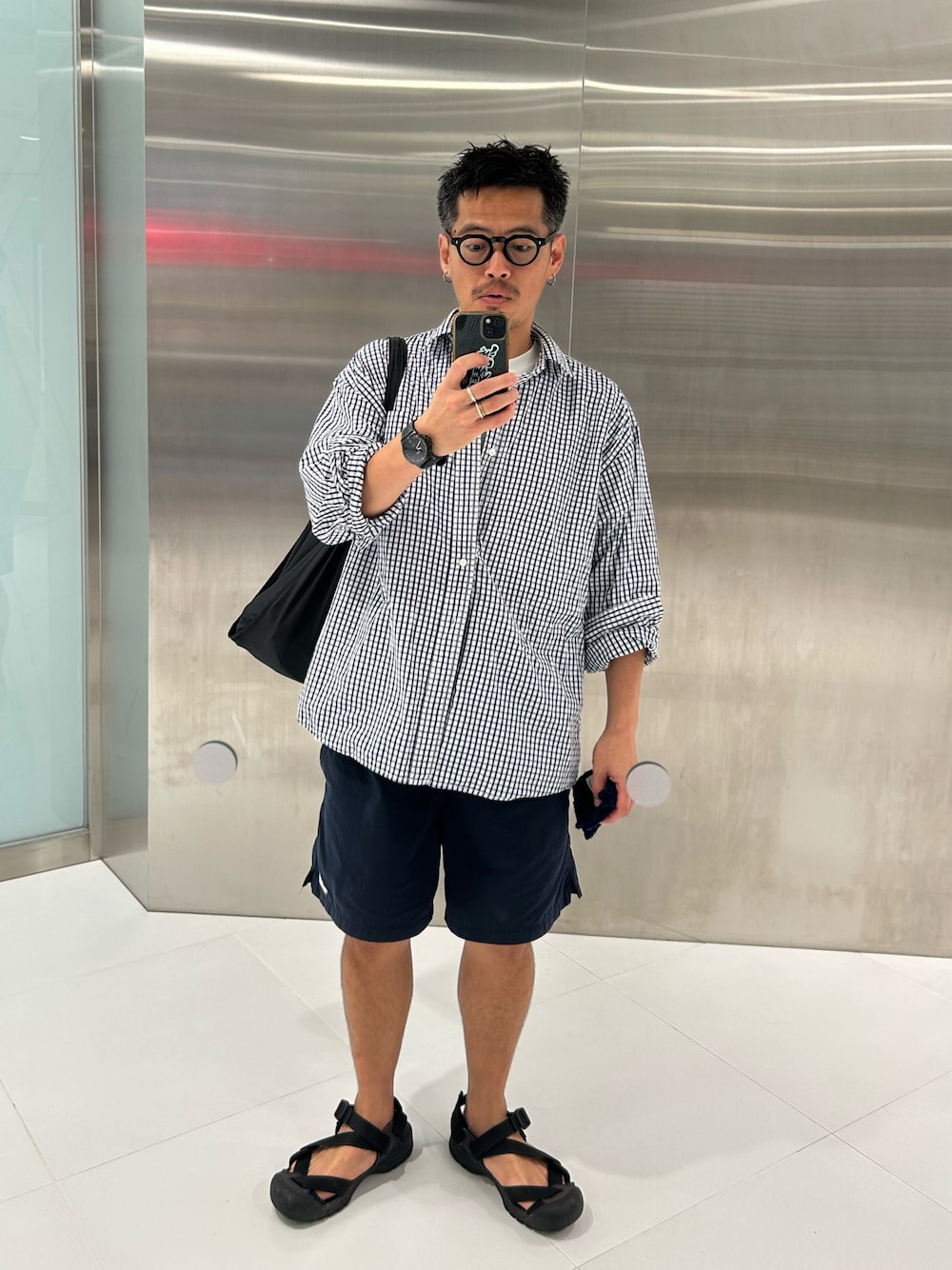 CAHLUMN/カウラム Magazine Pocket Broad Shirt(Gingham)/マガジン