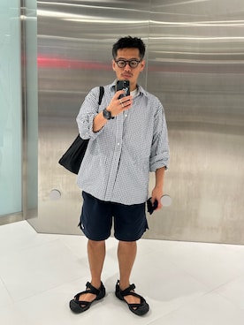 「アイテム（サンダル）」を使った、tsungpinlinさん（メンズ・165cm）の夏コーディネート