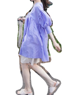 「LILY BROWN（リリーブラウン）のアイテム（パンツ）」を使った、三葉さん（レディース・165cm）の夏コーディネート