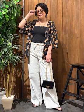 「SOMETHING（サムシング）のアイテム」を使った、nonty＊さん（レディース・157cm）の夏コーディネート