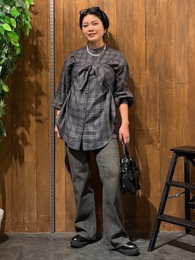 「SOMETHING（サムシング）のアイテム」を使った、nonty＊さん（レディース・157cm）の夏コーディネート