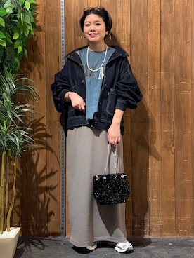 「Levi's（リーバイス）のアイテム（ジャケット/アウター）」を使った、nonty＊さん（レディース・157cm）の秋コーディネート