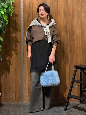 「SOMETHING（サムシング）のアイテム」を使った、nonty＊さん（レディース・157cm）の秋コーディネート