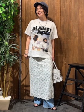 「SOMETHING（サムシング）のアイテム」を使った、nonty＊さん（レディース・157cm）の夏コーディネート