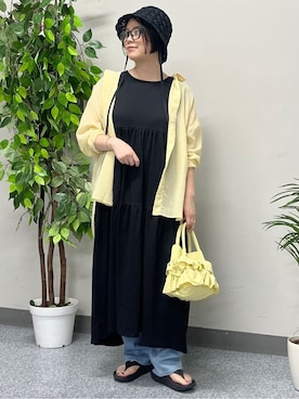 「Right-on（ライトオン）のアイテム（帽子）」を使った、nonty＊さん（レディース・157cm）の夏コーディネート