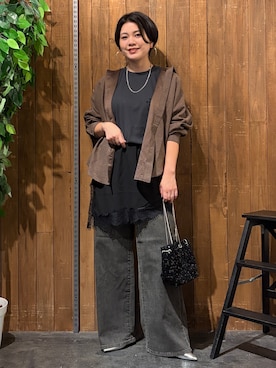 「SOMETHING（サムシング）のアイテム」を使った、nonty＊さん（レディース・157cm）の秋コーディネート