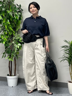 「SOMETHING（サムシング）のアイテム」を使った、nonty＊さん（レディース・157cm）の夏コーディネート