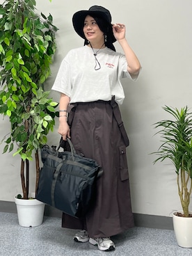 「CAMP7（キャンプセブン）のアイテム」を使った、nonty＊さん（レディース・157cm）の夏コーディネート