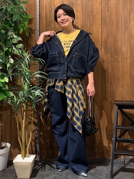 「Levi's（リーバイス）のアイテム（パンツ）」を使った、nonty＊さん（レディース・157cm）の夏コーディネート