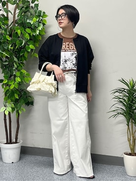 「SOMETHING（サムシング）のアイテム」を使った、nonty＊さん（レディース・157cm）の春コーディネート