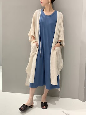 「ロングジレ」｜aykさん（レディース・156cm）の夏コーディネート