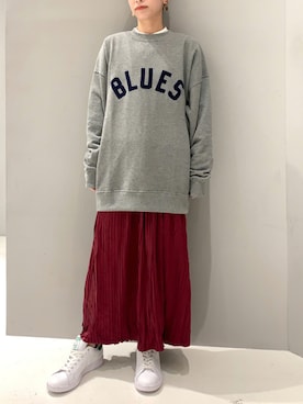 「SEVENDAYS=SUNDAY（セブンデイズサンデイ）のアイテム（スウェット）」を使った、aykさん（レディース・156cm）の秋コーディネート