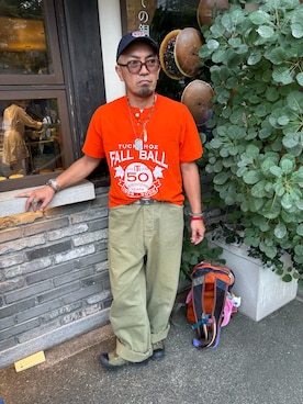 「HERMES（エルメス）のアイテム」を使った、香月ダイスケさん（メンズ・165cm）の秋コーディネート