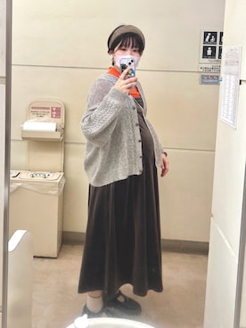 「アイテム（ワンピース/ドレス）」を使った、momoさん（レディース・166cm・20代）の冬コーディネート