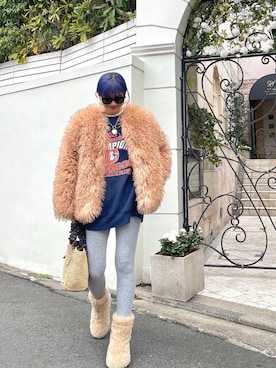 「LUDLOW（ラドロー）のアイテム」を使った、橋本江莉果さん（レディース・166cm）の春コーディネート