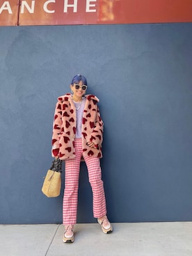 「LUDLOW（ラドロー）のアイテム」を使った、橋本江莉果さん（レディース・166cm）の冬コーディネート