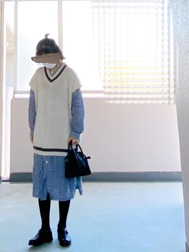 「prit（プリット）のアイテム（ワンピース/ドレス）」を使った、c_o_c_oさん（レディース・158cm）の秋コーディネート