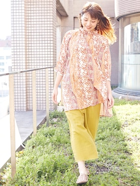 「チャイハネ（チャイハネ）のアイテム（サンダル）」を使った、チャイハネSTAFF  amiさん（レディース・164cm）の夏コーディネート