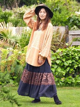 「チャイハネ（チャイハネ）のアイテム（ブーツ）」を使った、チャイハネSTAFF  amiさん（レディース・164cm）の冬コーディネート