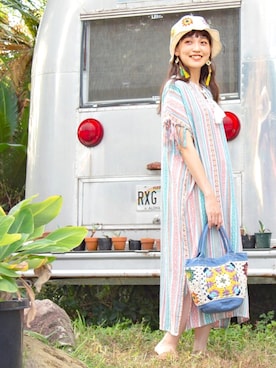 「チャイハネ（チャイハネ）のアイテム（ワンピース/ドレス）」を使った、チャイハネSTAFF  amiさん（レディース・164cm）の春コーディネート