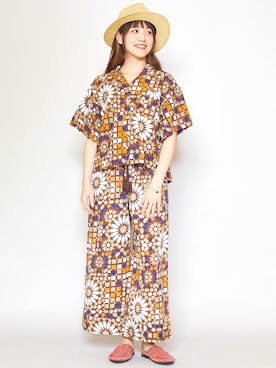 「チャイハネ（チャイハネ）のアイテム（サンダル）」を使った、チャイハネSTAFF  amiさん（レディース・164cm）の夏コーディネート