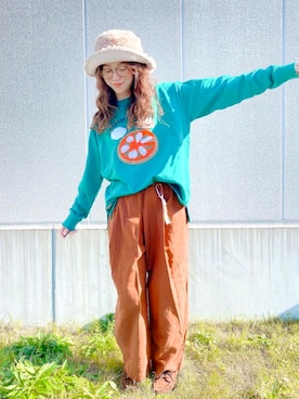 「チャイハネ（チャイハネ）のアイテム（スウェット）」を使った、チャイハネSTAFF  amiさん（レディース・164cm）の冬コーディネート