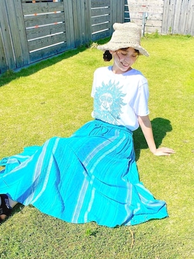「チャイハネ（チャイハネ）のアイテム（スカート）」を使った、チャイハネSTAFF  amiさん（レディース・164cm）の夏コーディネート