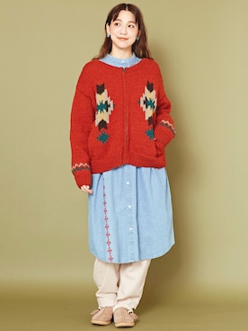 「チャイハネ（チャイハネ）のアイテム（ワンピース/ドレス）」を使った、チャイハネSTAFF  amiさん（レディース・164cm）の冬コーディネート