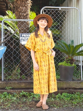 「チャイハネ（チャイハネ）のアイテム（ワンピース/ドレス）」を使った、チャイハネSTAFF  amiさん（レディース・164cm）の春コーディネート