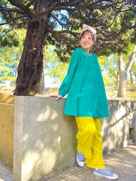 「チャイハネ（チャイハネ）のアイテム（その他トップス）」を使った、チャイハネSTAFF  amiさん（レディース・164cm）の春コーディネート