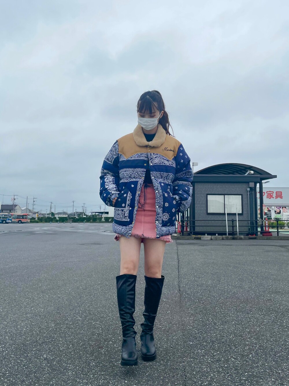 「休日スタイル、カジュアル、休日コーデ、ootd、今日のコーデ、LHP、ストリート、mindseeker」｜「mindseekerのアイテム（ジャケット/アウター、ブルー系）」を使った、moneさん（レディース・160cm）の秋コーディネートの1枚目の写真