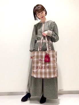 「メゾンドフルール」｜「アイテム（ワンピース/ドレス）」を使った、りりさん（レディース・147cm）の秋コーディネート