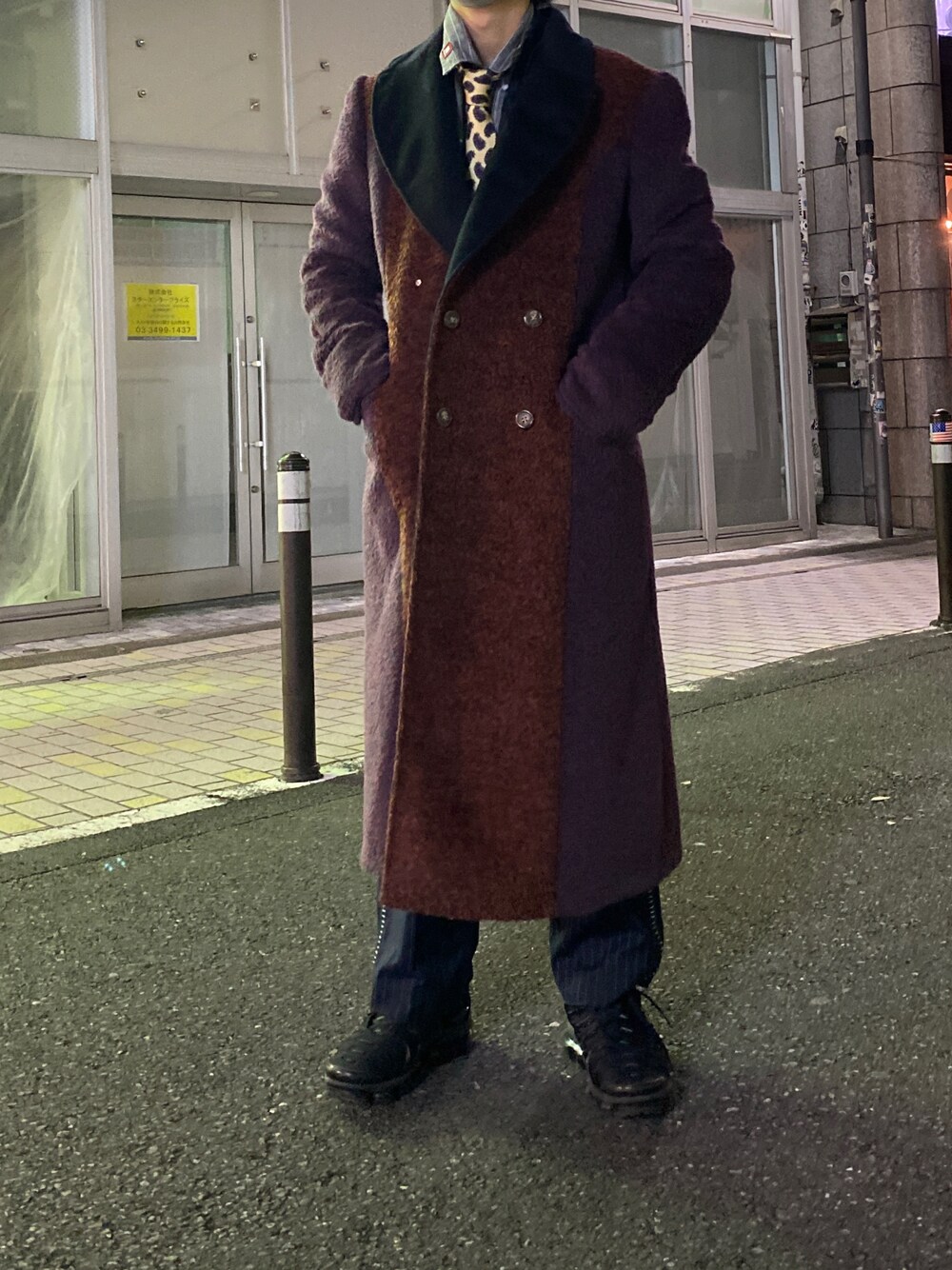 「私が産みましたのアイテム（ステンカラーコート、その他）」を使った、りりんりり［U50］さん（メンズ・50cm）の秋コーディネートの1枚目の写真