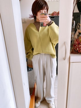 「feepur（フェピュール）のアイテム（カーゴパンツ）」を使った、ommiさん（レディース・160cm）の春コーディネート