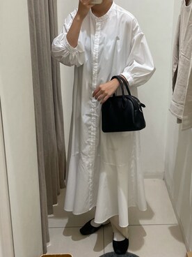 「MAISON BREEZE（メゾンブリーズ）のアイテム（ボストンバッグ、ブラック系）」を使った、なるさん（レディース・163cm）の秋コーディネート