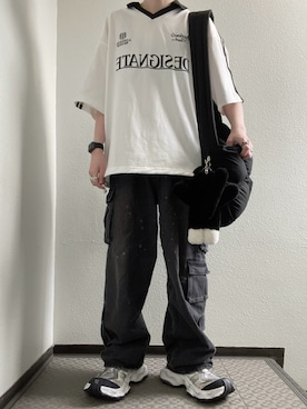 「NOT4NERD（ノットフォーナード）のアイテム」を使った、ぽぽぬなさん（レディース・167cm）の春コーディネート