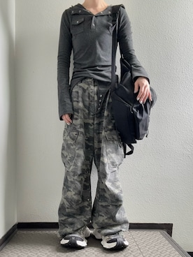 「ROUGHNECK（ラフネック）のアイテム」を使った、ぽぽぬなさん（レディース・167cm）の秋コーディネート