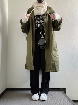 「アイテム（アームカバー）」を使った、ぽぽぬなさん（レディース・167cm）の秋コーディネート