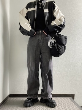 「PAGEBOY（ページボーイ）のアイテム（その他アウター）」を使った、ぽぽぬなさん（レディース・167cm）の春コーディネート