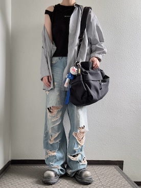 「MASONPRINCE（メイソンプリンス）のアイテム」を使った、ぽぽぬなさん（レディース・167cm）の夏コーディネート