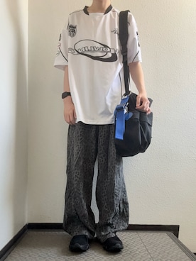 「Retriever Club（レトリーバークラブ）のアイテム（トップス、ホワイト系）」を使った、ぽぽぬなさん（レディース・167cm）の夏コーディネート