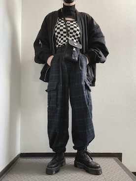 「PUNYUS（プニュズ）のアイテム（ジャケット/アウター）」を使った、ぽぽぬなさん（レディース・167cm）の冬コーディネート